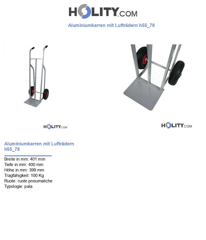 Aluminiumkarren mit Lufträdern h55_78