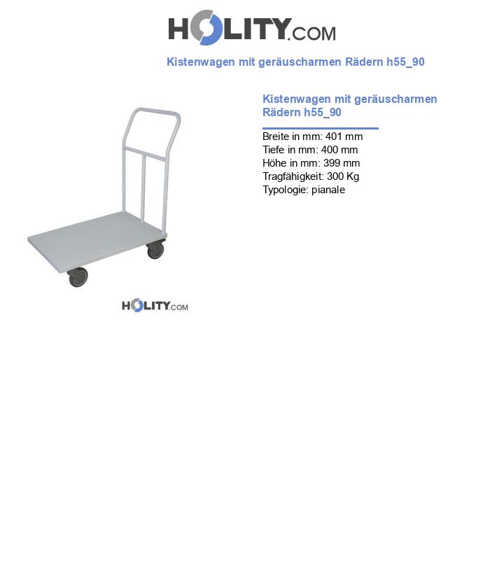 Kistenwagen mit geräuscharmen Rädern h55_90