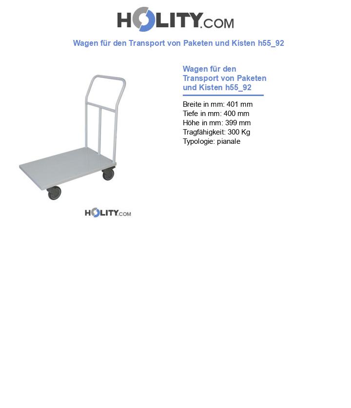 Wagen für den Transport von Paketen und Kisten h55_92