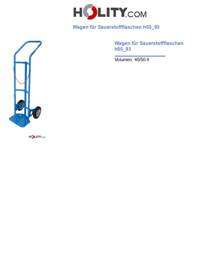 Wagen für Sauerstoffflaschen h55_93