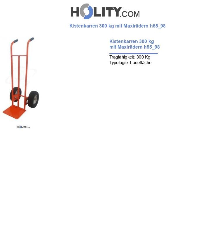 Kistenkarren 300 kg mit Maxirädern h55_98