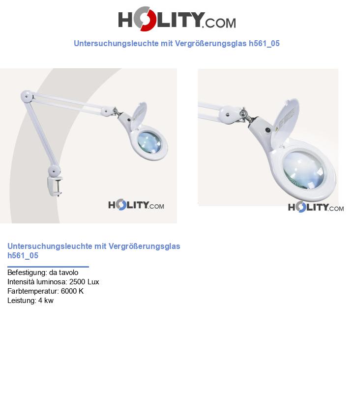 Untersuchungsleuchte mit Vergrößerungsglas h561_05