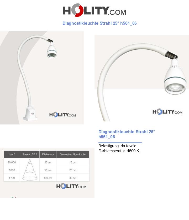 Diagnostikleuchte Strahl 25° h561_06