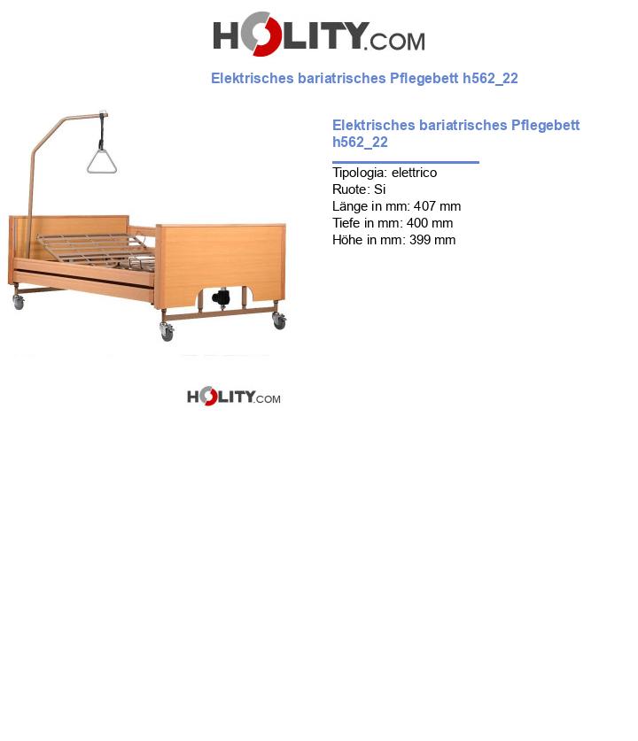 Elektrisches bariatrisches Pflegebett h562_22