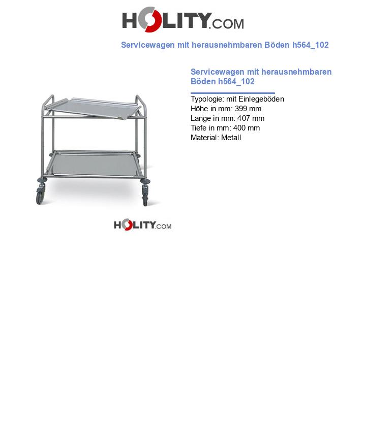 Servicewagen mit herausnehmbaren Böden h564_102