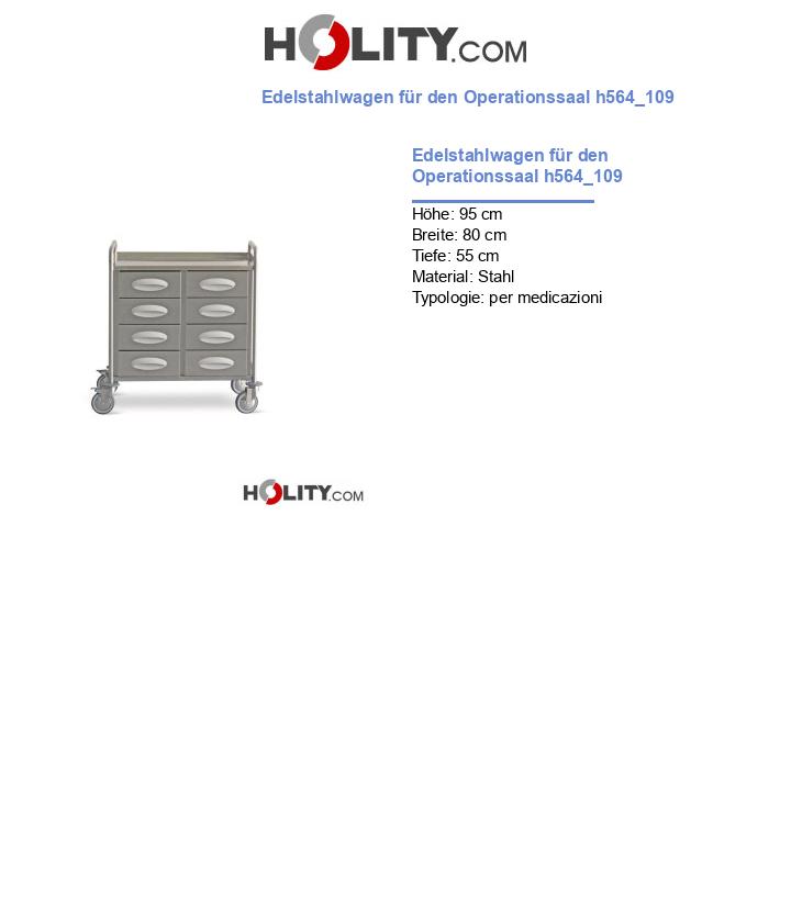 Edelstahlwagen für den Operationssaal h564_109