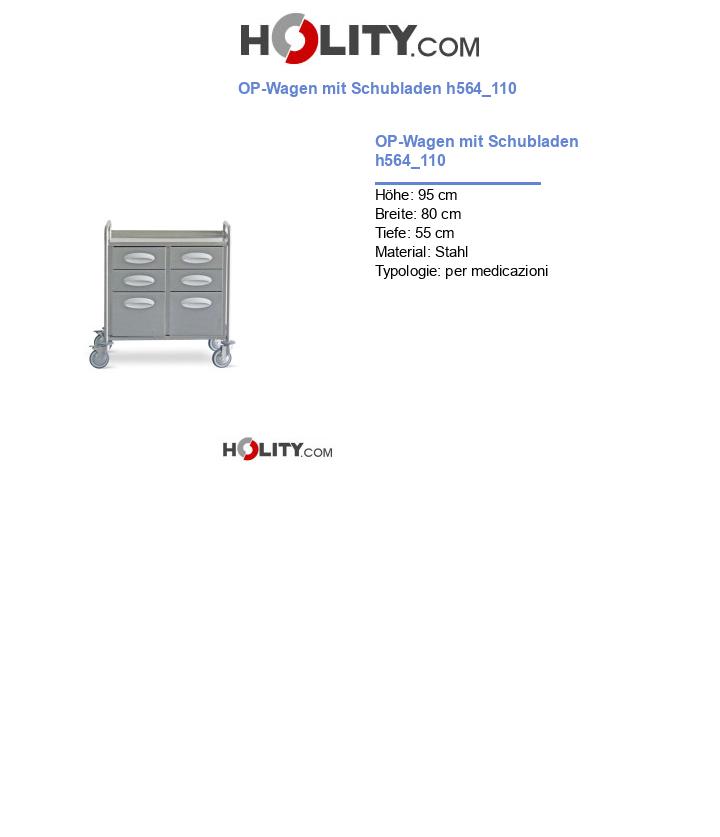OP-Wagen mit Schubladen h564_110