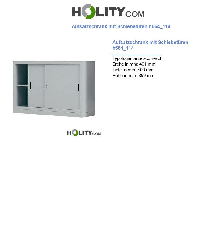 Aufsatzschrank mit Schiebetüren h564_114