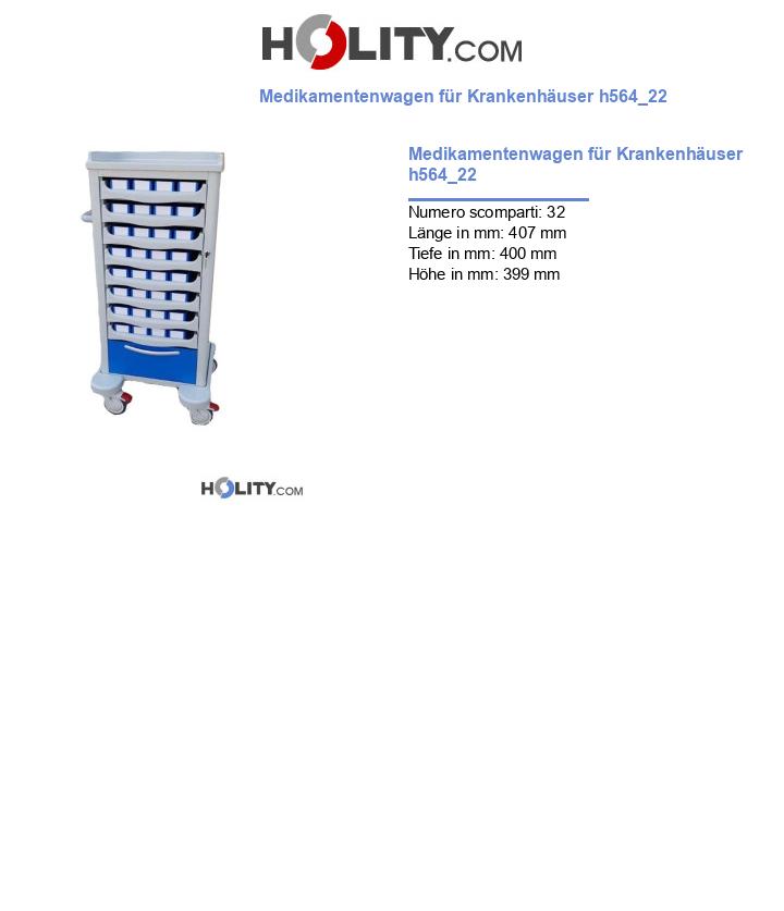 Medikamentenwagen für Krankenhäuser h564_22