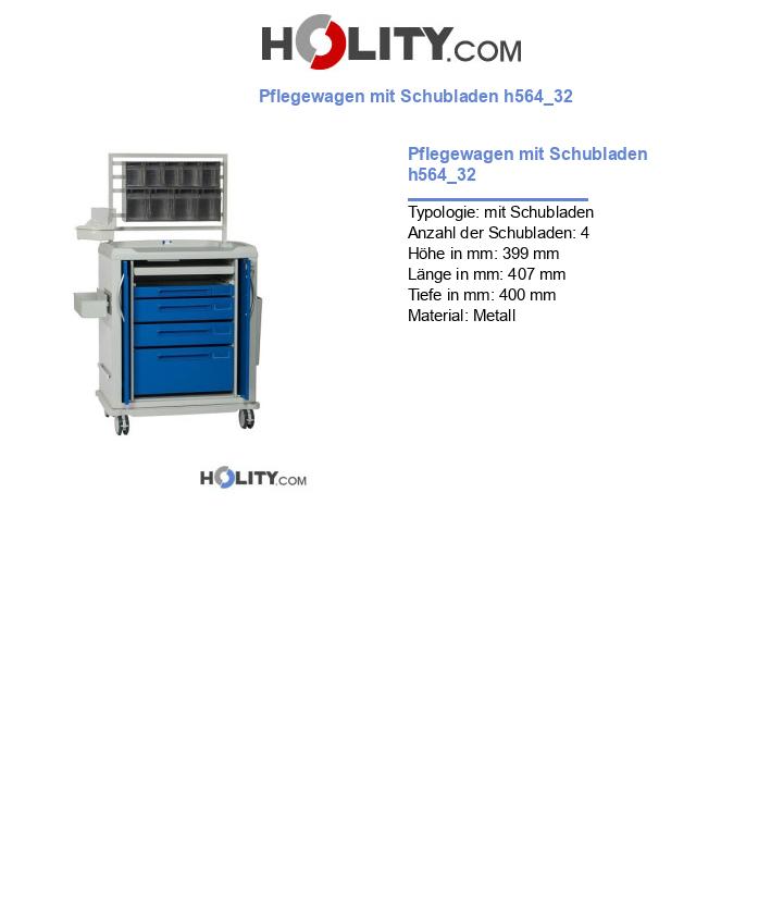 Pflegewagen mit Schubladen h564_32