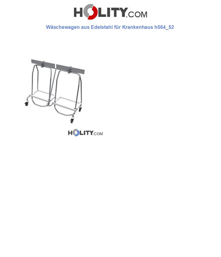 Wäschewagen aus Edelstahl für Krankenhaus h564_52