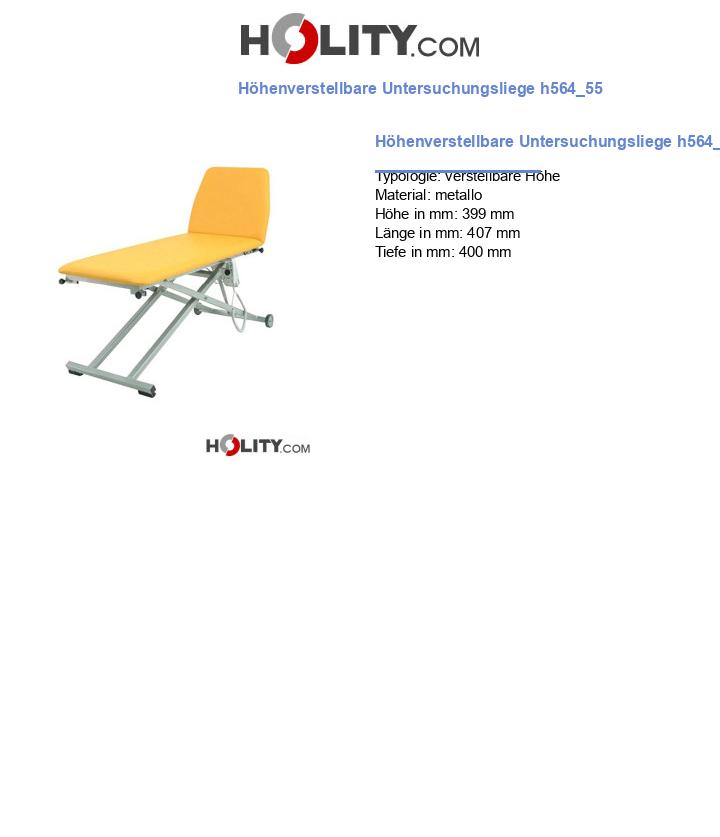 Höhenverstellbare Untersuchungsliege h564_55