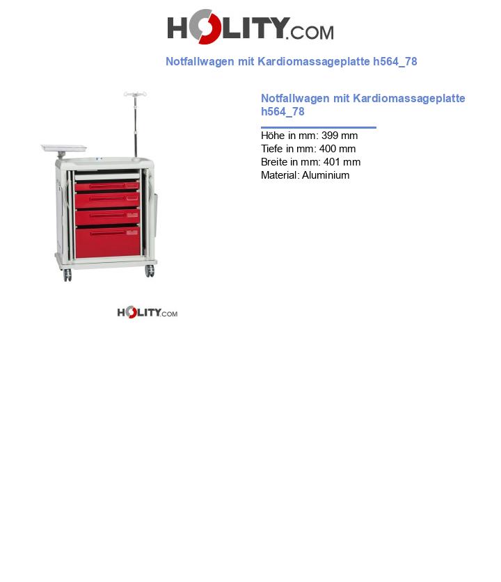 Notfallwagen mit Kardiomassageplatte h564_78