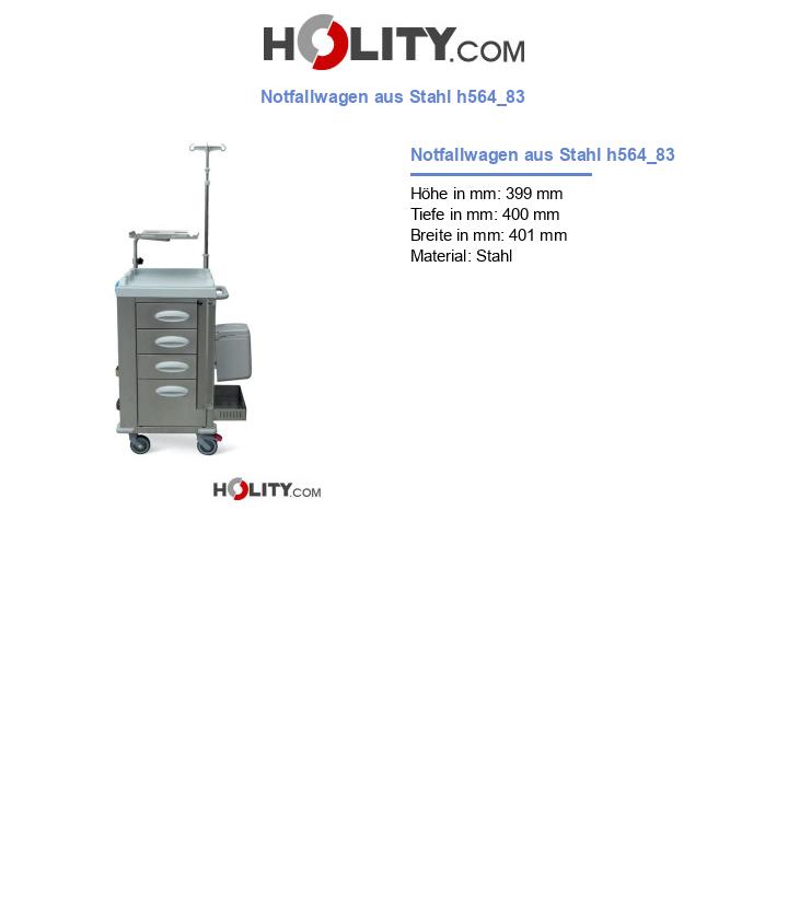 Notfallwagen aus Stahl h564_83