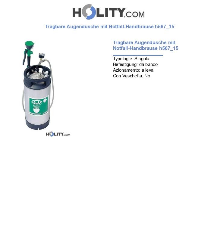 Tragbare Augendusche mit Notfall-Handbrause h567_15