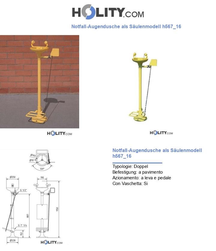 Notfall-Augendusche als Säulenmodell h567_16