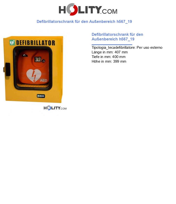 Defibrillatorschrank für den Außenbereich h567_19