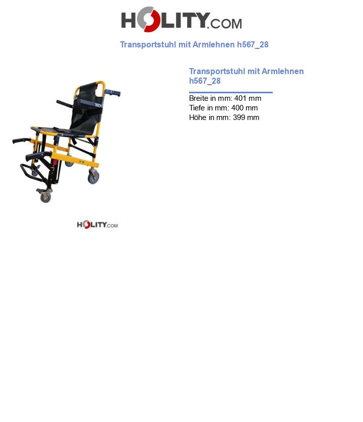 Transportstuhl mit Armlehnen h567_28