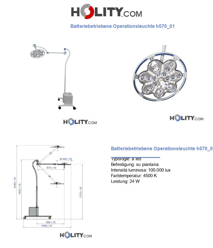Batteriebetriebene Operationsleuchte h570_01