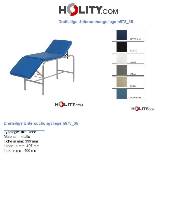 Dreiteilige Untersuchungsliege h573_35