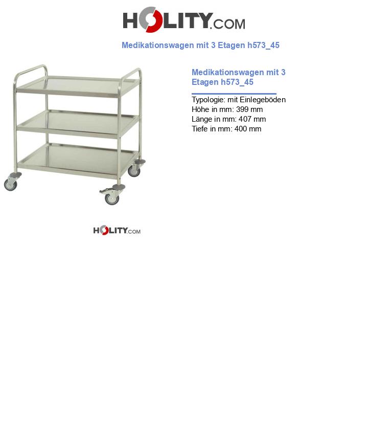Medikationswagen mit 3 Etagen h573_45