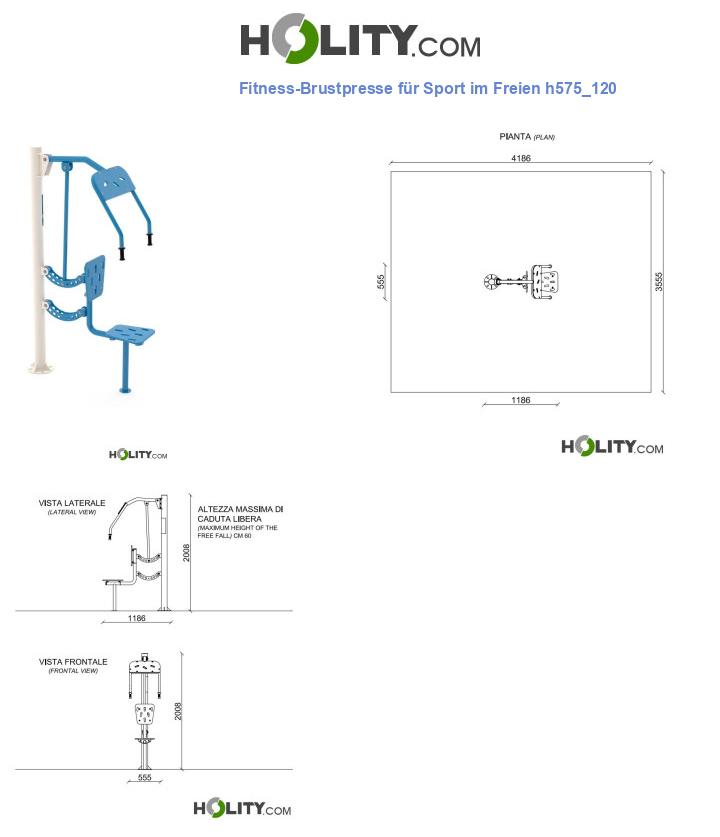 Fitness-Brustpresse für Sport im Freien h575_120