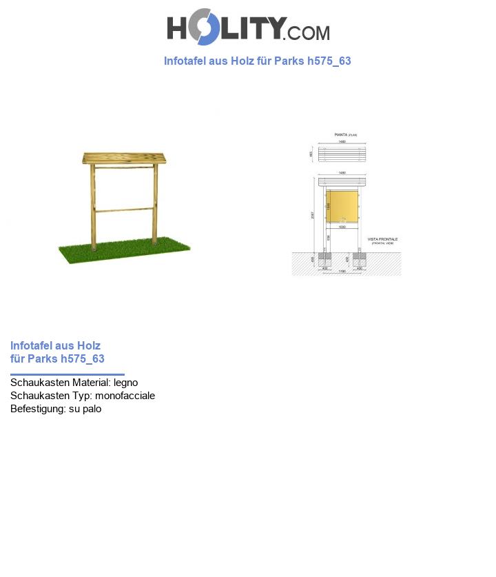 Infotafel aus Holz für Parks h575_63