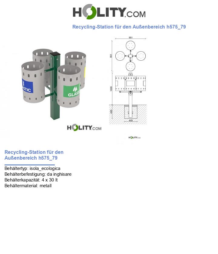 Recycling-Station für den Außenbereich h575_79