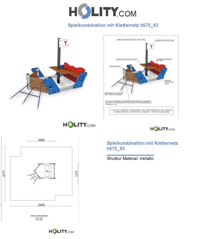 Spielkombination mit Kletternetz h575_93