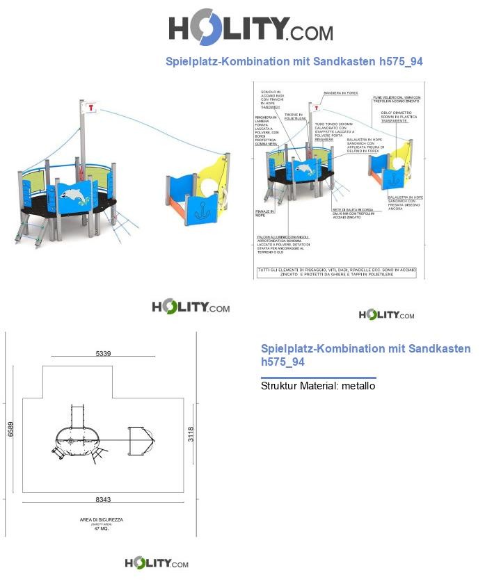 Spielplatz-Kombination mit Sandkasten h575_94