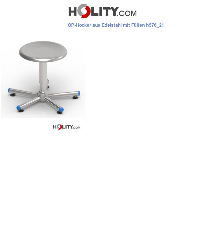 OP-Hocker aus Edelstahl mit Füßen h576_21