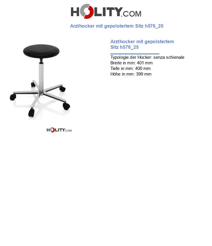Arzthocker mit gepolstertem Sitz h576_25