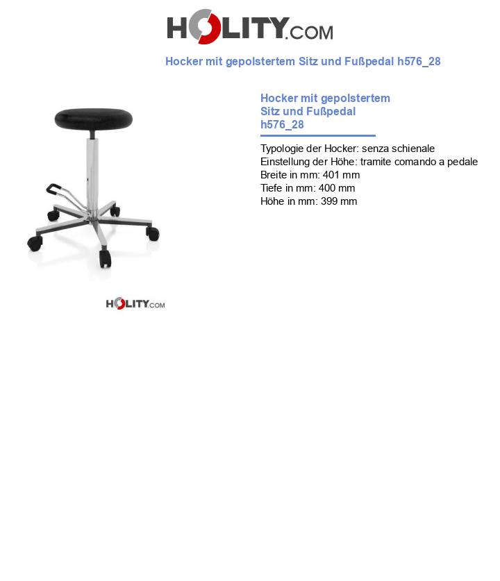Hocker mit gepolstertem Sitz und Fußpedal h576_28