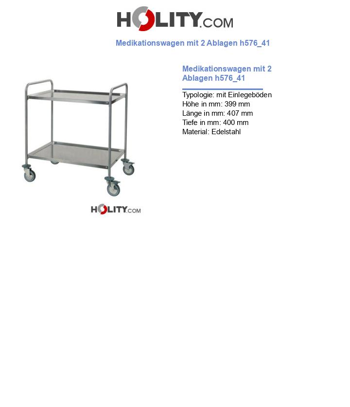 Medikationswagen mit 2 Ablagen h576_41