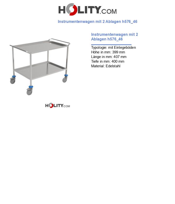 Instrumentenwagen mit 2 Ablagen h576_46