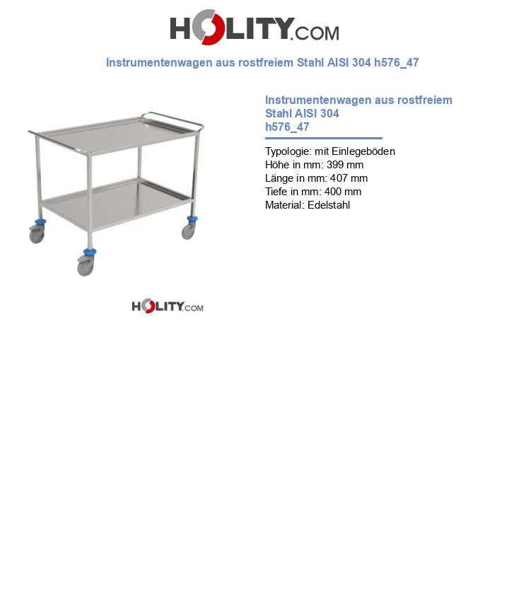 Instrumentenwagen aus rostfreiem Stahl AISI 304 h576_47