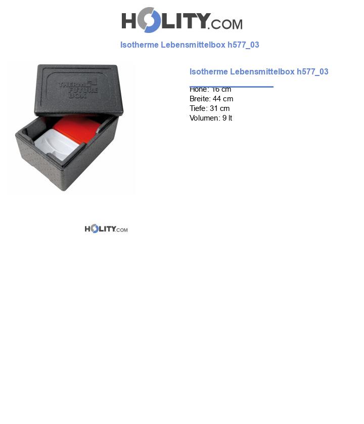 Isotherme Lebensmittelbox h577_03