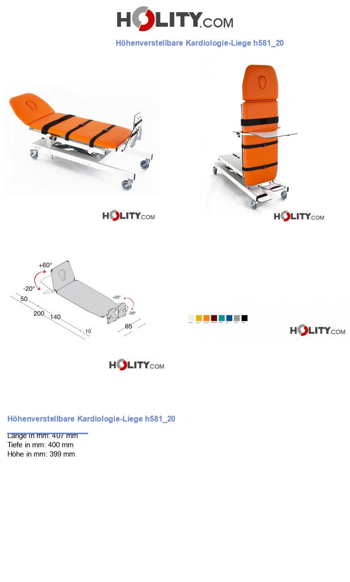 Höhenverstellbare Kardiologie-Liege h581_20