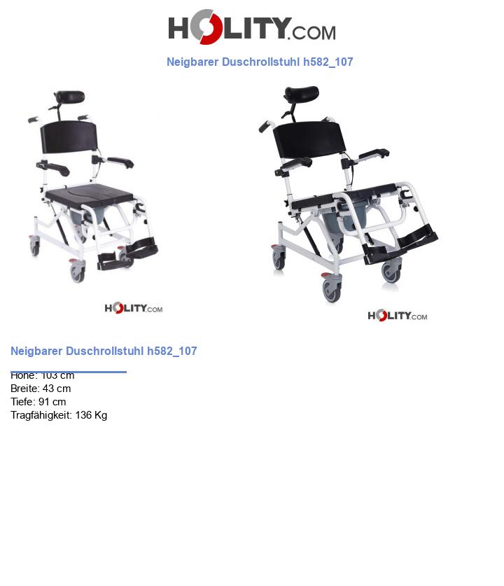Neigbarer Duschrollstuhl h582_107