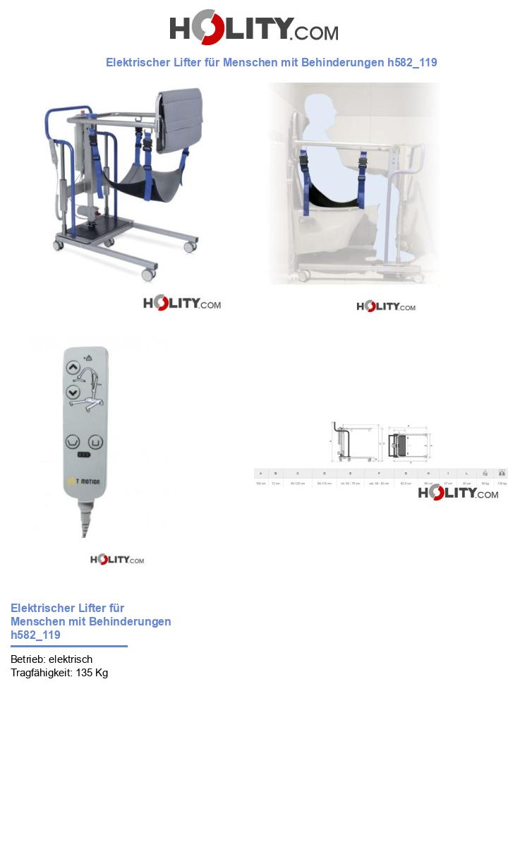 Elektrischer Lifter für Menschen mit Behinderungen h582_119