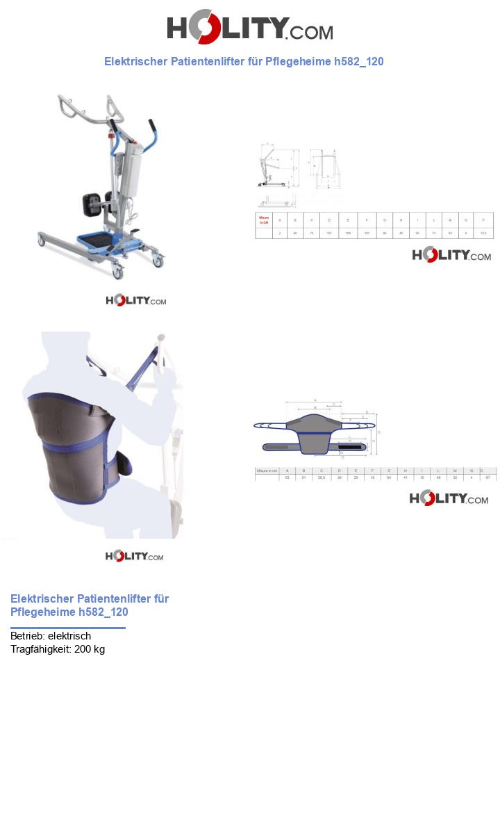 Elektrischer Patientenlifter für Pflegeheime h582_120