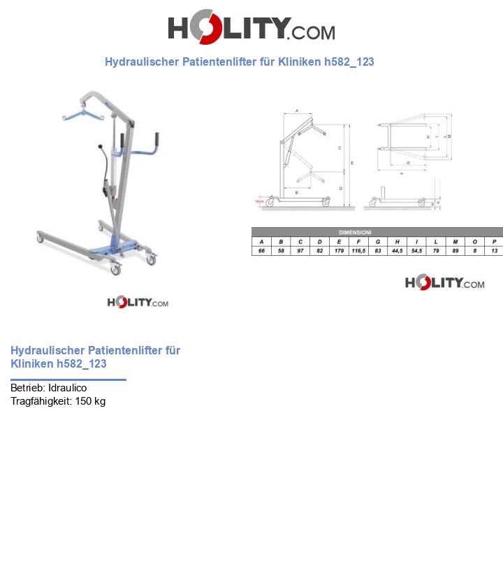 Hydraulischer Patientenlifter für Kliniken h582_123
