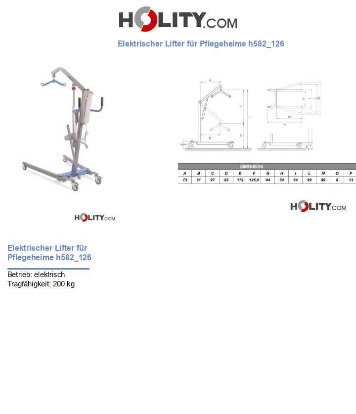 Elektrischer Lifter für Pflegeheime h582_126