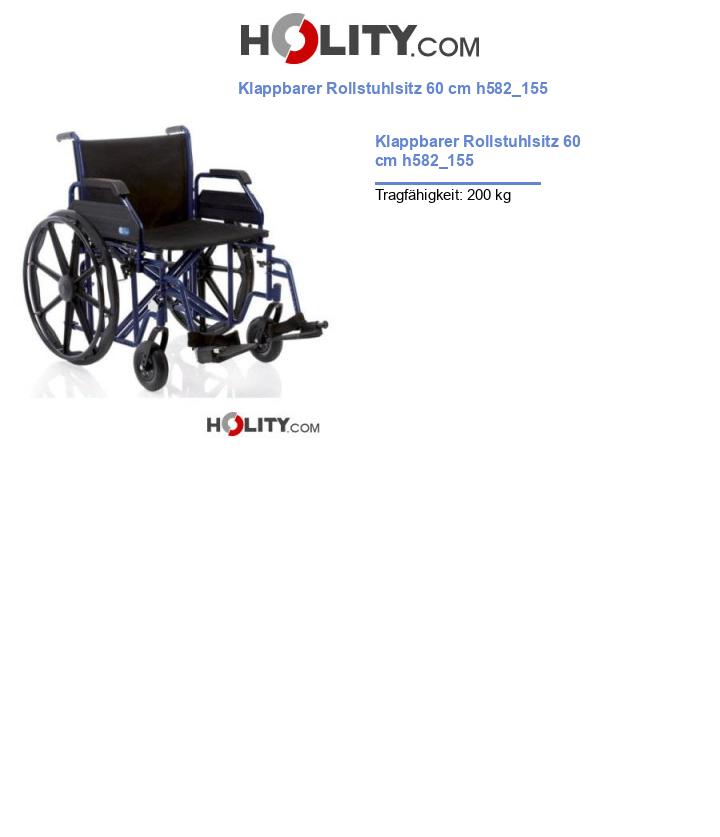 Klappbarer Rollstuhlsitz 60 cm h582_155