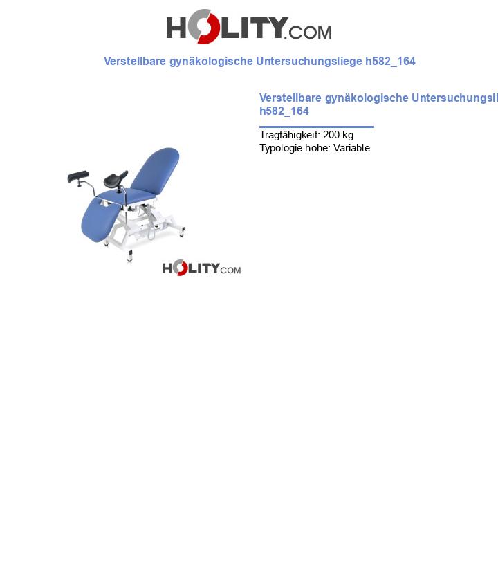 Verstellbare gynäkologische Untersuchungsliege h582_164