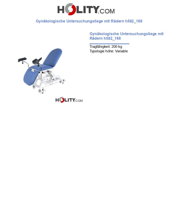 Gynäkologische Untersuchungsliege mit Rädern h582_168