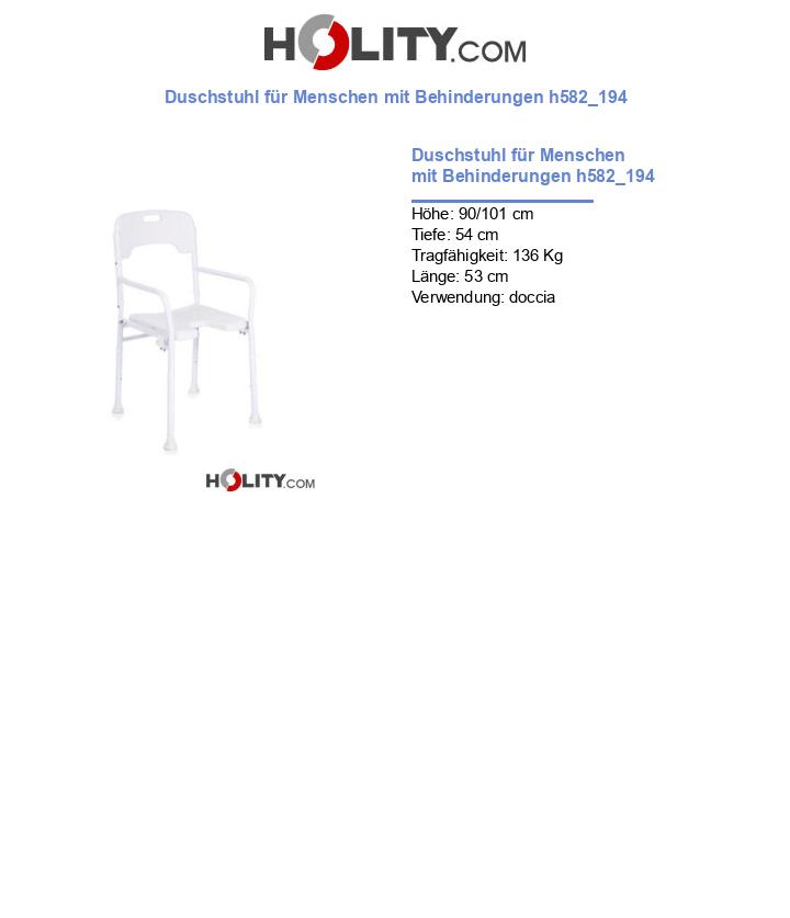 Duschstuhl für Menschen mit Behinderungen h582_194