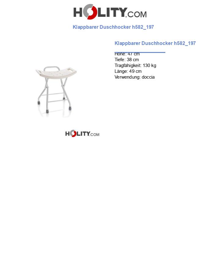 Klappbarer Duschhocker h582_197