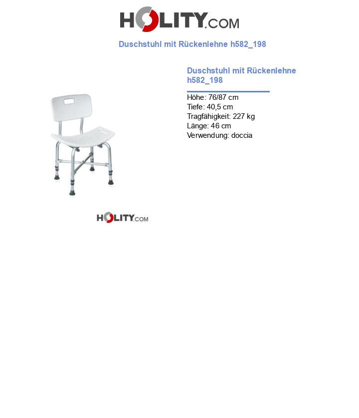 Duschstuhl mit Rückenlehne h582_198