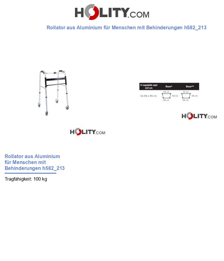Rollator aus Aluminium für Menschen mit Behinderungen h582_213